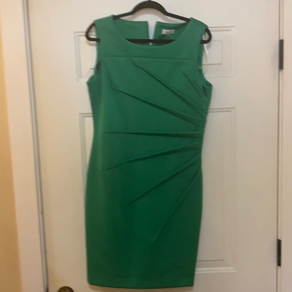 Kelly green Calvin Klein dress